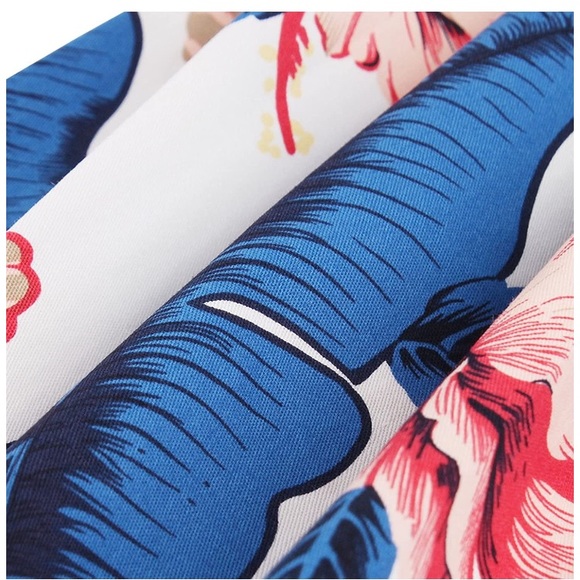 A-line Printed Pleated Flared Midi Skirts - Picture 4 of 7